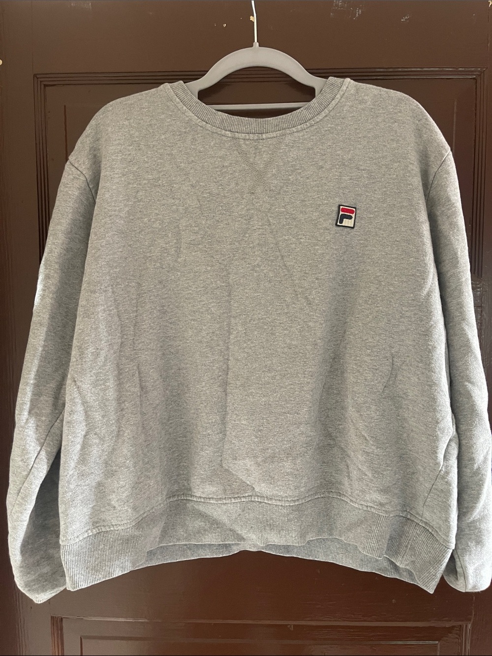 Fila women’s  Light Grey Crewneck Sweatshirt with Small Logo